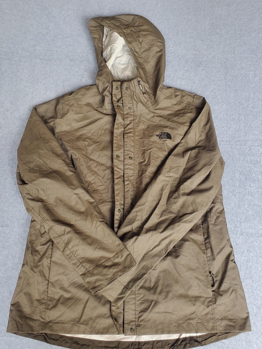 The North Face Womens Hooded Shell Jacket — Olive Brown